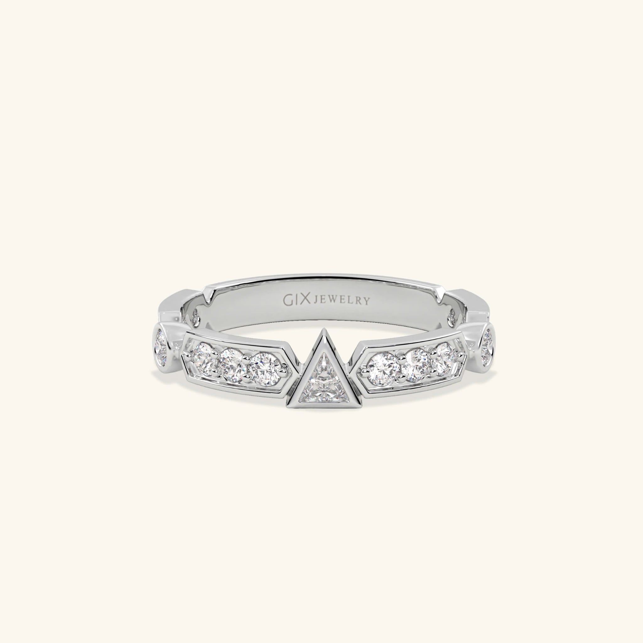  Nhẫn nữ đính tấm dáng tam giác - GNN25050191 | Gix Jewel 