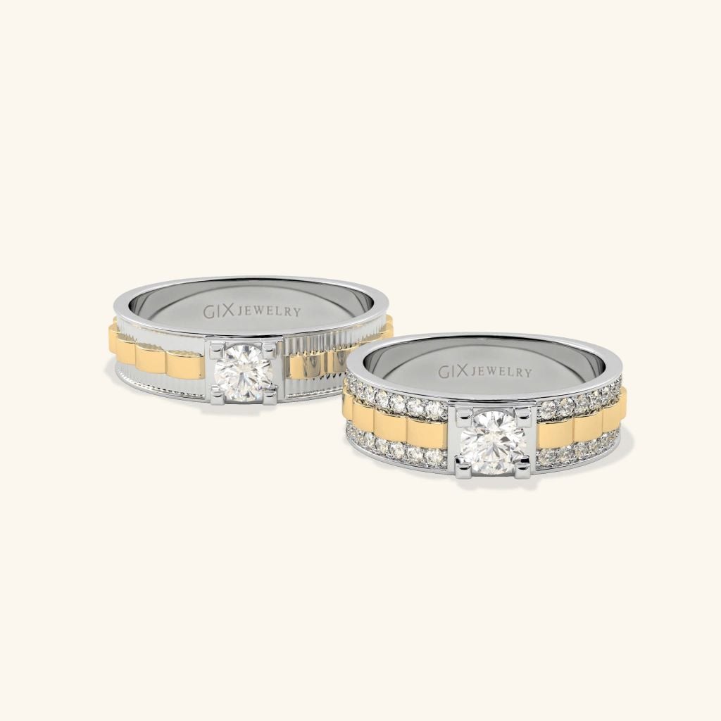  Nhẫn cặp bạc thiết kế riêng - GCR25050254 | Gix Jewel 