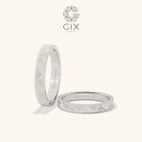  Nhẫn cưới vàng 18K khắc hoa văn đẹp Gix - GCR25050079 
