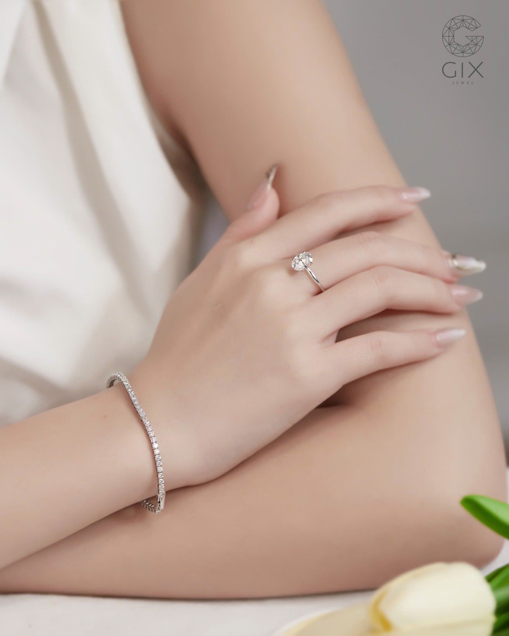  Nhẫn cầu hôn vàng 18k True Curve | Gix Jewel 