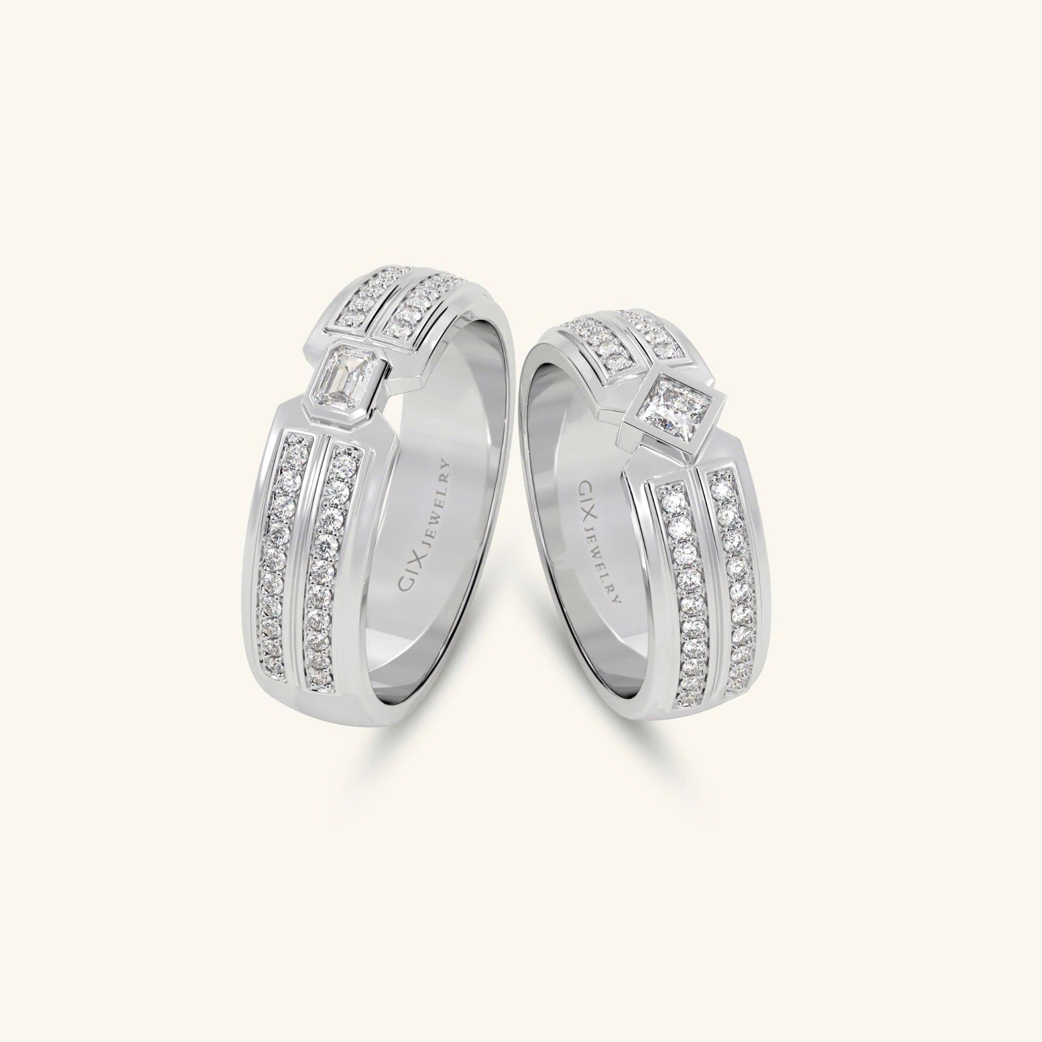  Nhẫn cưới vàng 18k thiết kế riêng - GCR25050239 | Gix Jewel 