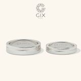  Nhẫn cưới vàng 10k đính đá khắc tên Gixjewel - GCR25050080 
