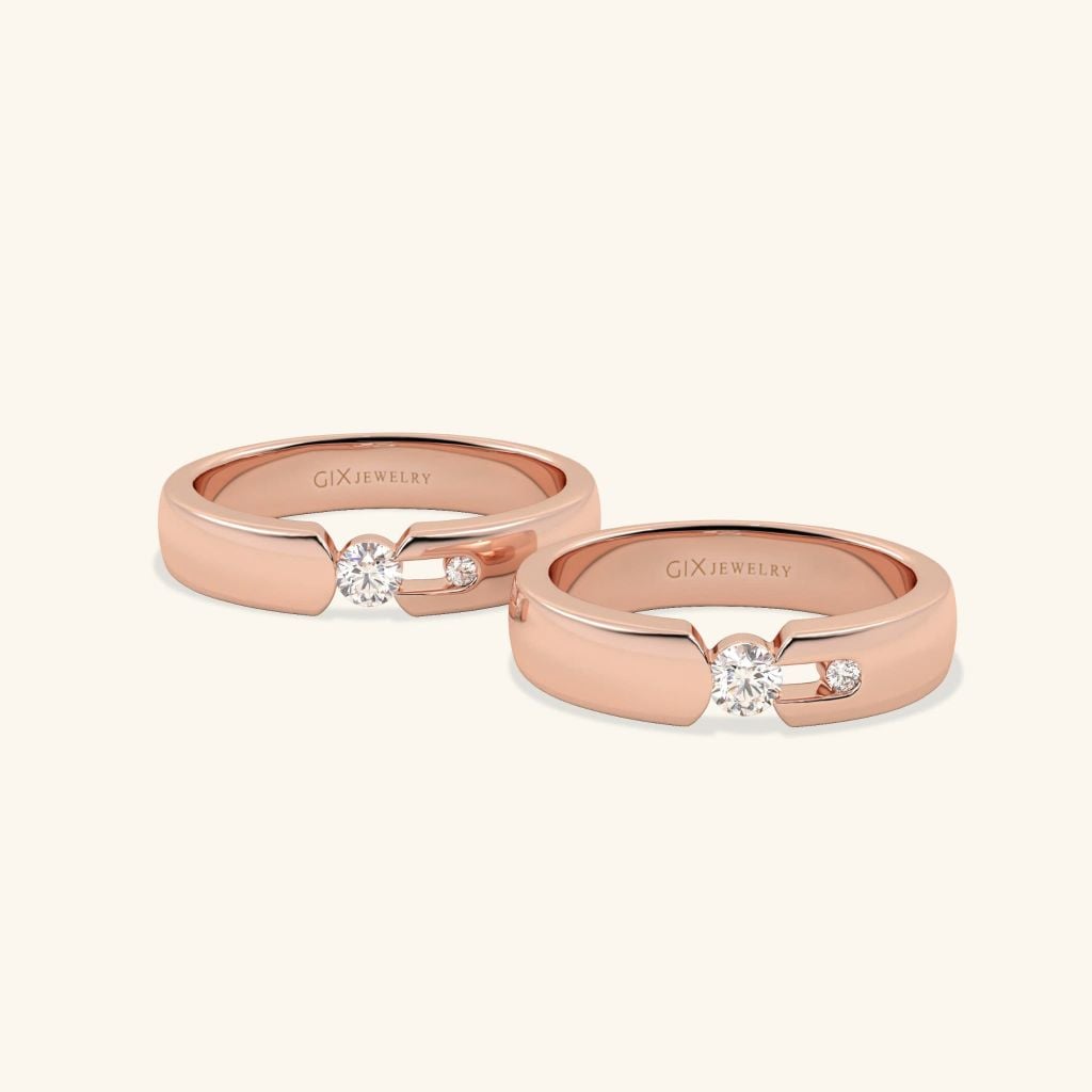 Nhẫn cưới vàng 18k thiết kế riêng - GCR25050272 | Gix Jewel