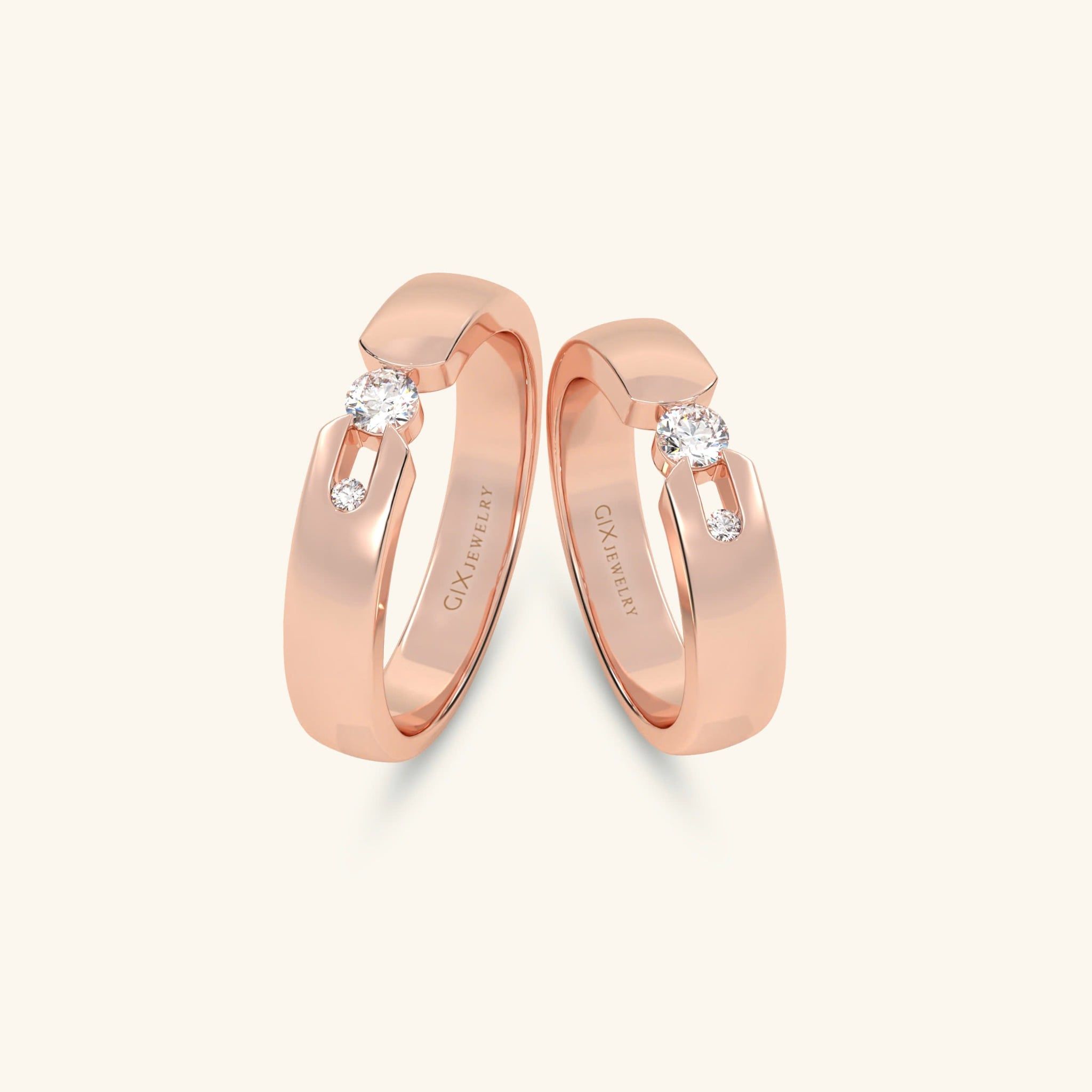  Nhẫn cưới vàng 14k thiết kế riêng - GCR25050272 | Gix Jewel 