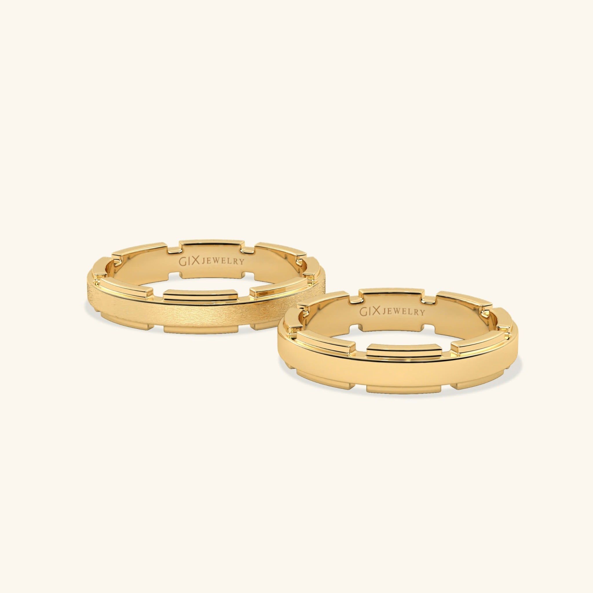  Nhẫn cưới vàng 10k thiết kế riêng - GCR25050270 | Gix Jewel 