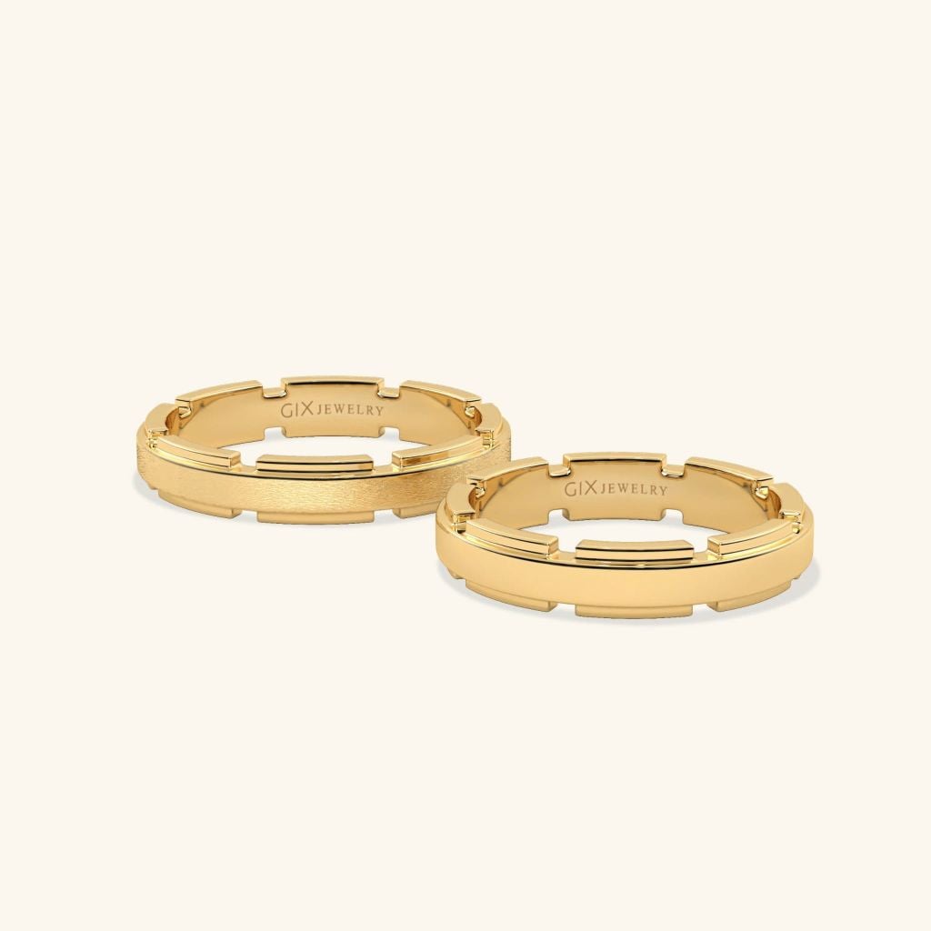 Nhẫn cưới vàng 18k thiết kế riêng - GCR25050270 | Gix Jewel
