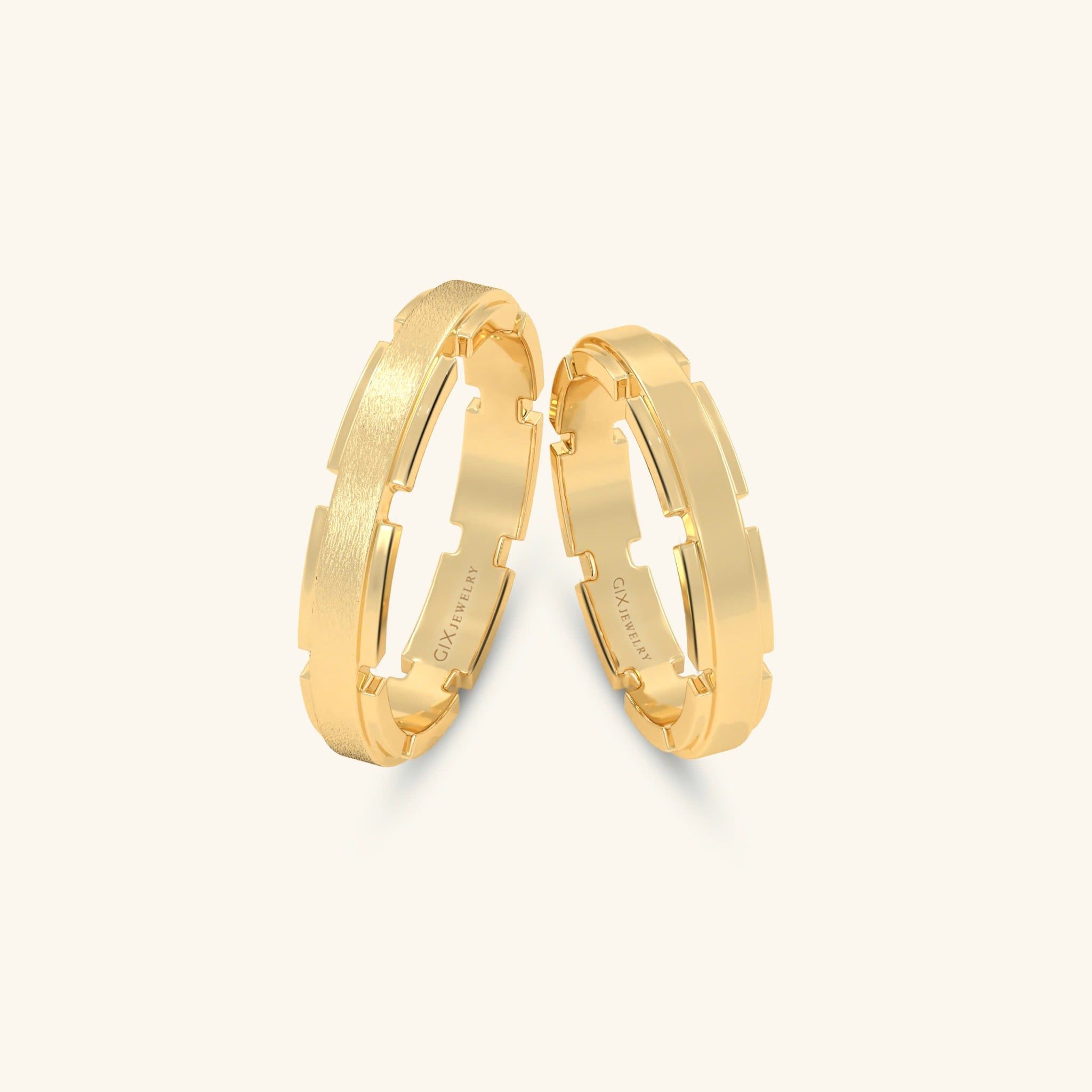  Nhẫn cưới vàng 10k thiết kế riêng - GCR25050270 | Gix Jewel 
