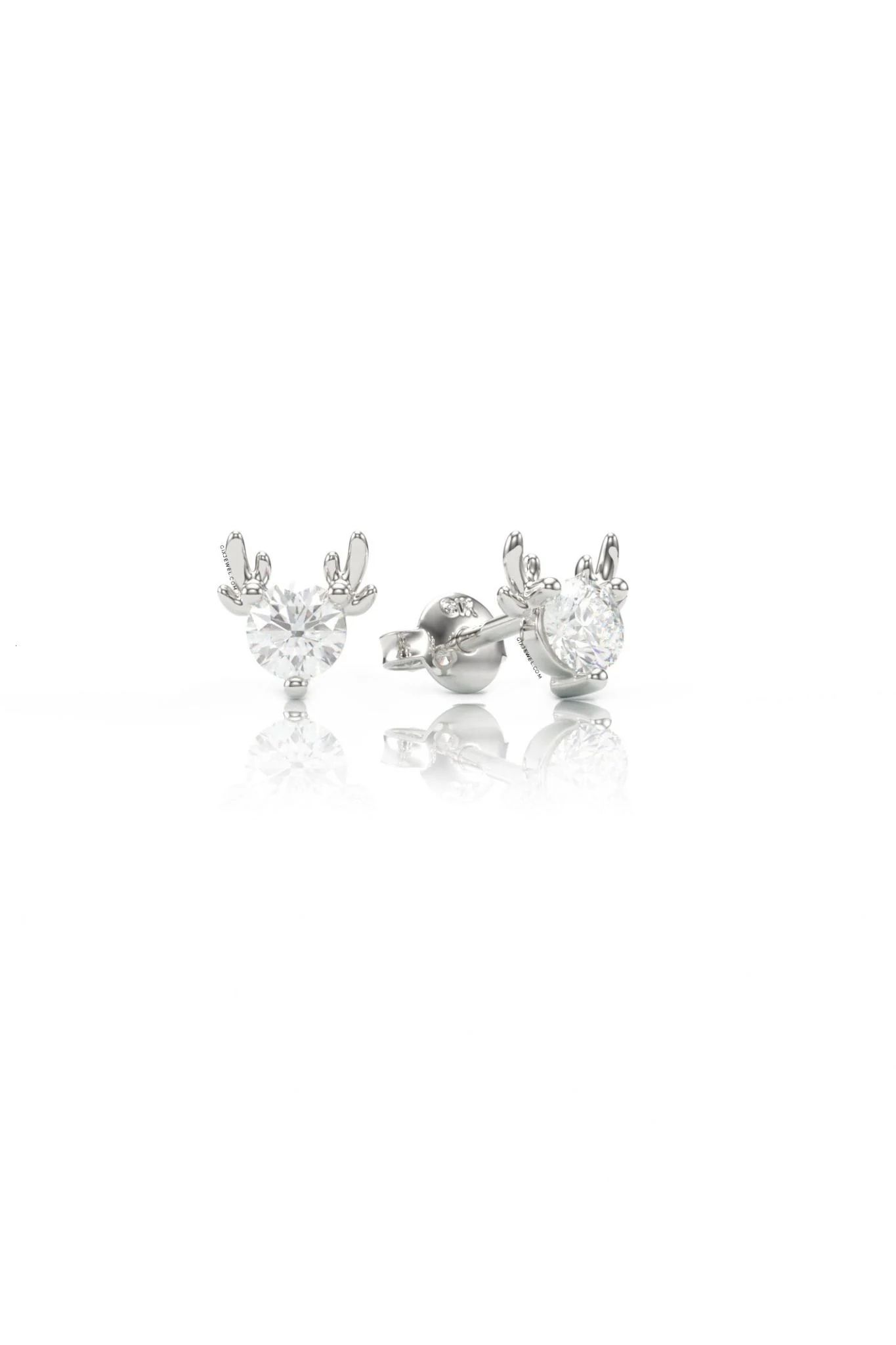  [CÓ SẴN] Bông tai moissanite hình hươu vàng vàng 14k - GBT25050044 