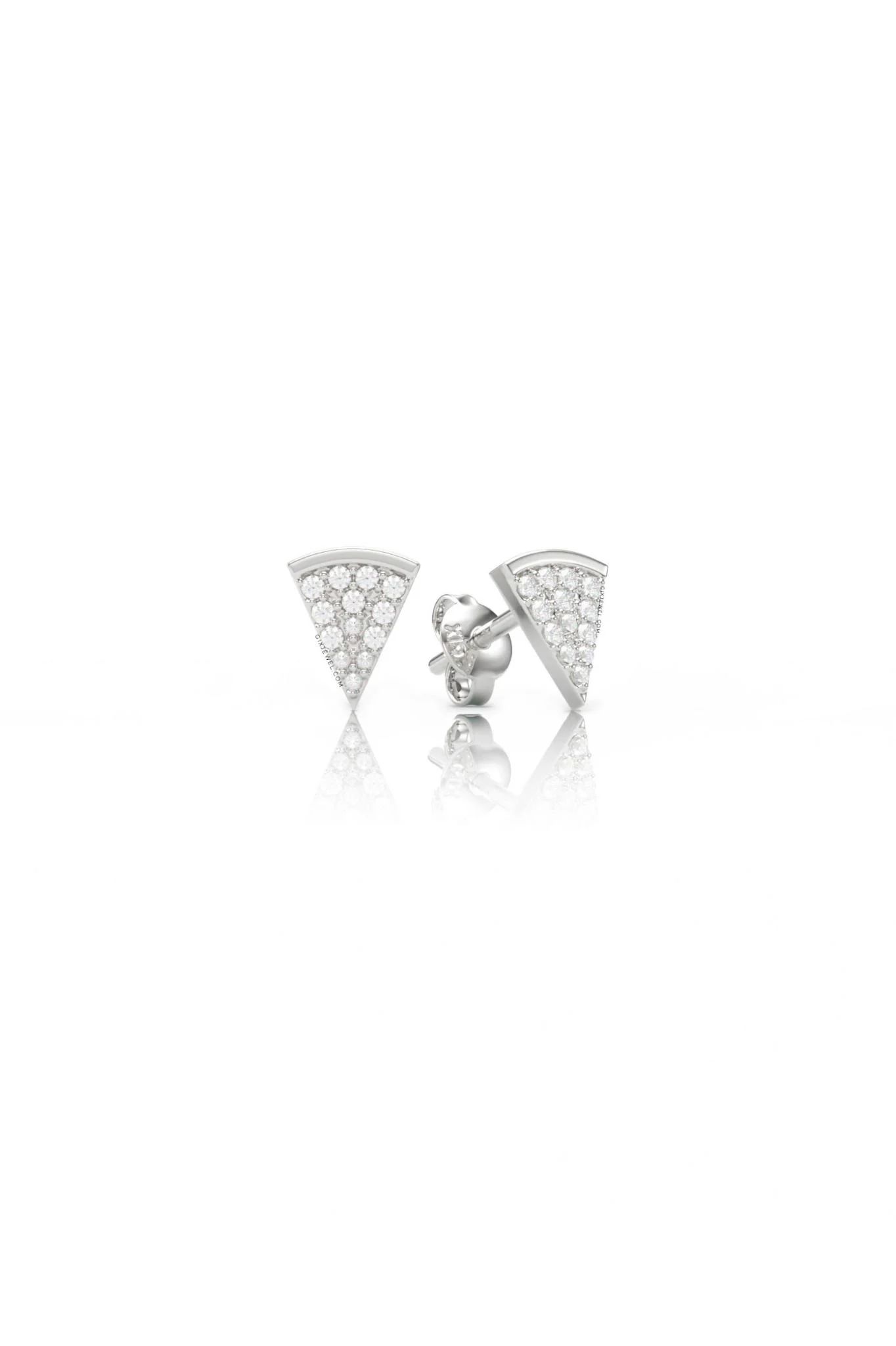  [CÓ SẴN] Bông tai moissanite hình pizza vàng vàng 14k - GBT25050092 
