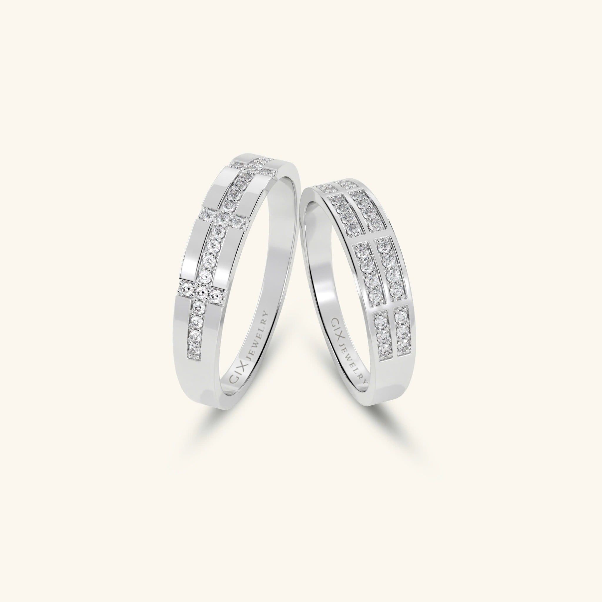  Nhẫn cưới vàng 18k thiết kế riêng - GCR25050162 | Gix Jewel 