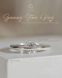  Nhẫn cầu hôn vàng 10k Spinning Stone | Gix Jewel 