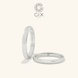  Nhẫn Cưới Vàng 10k Trơn Khắc Tên - Minever | GCR25050017 