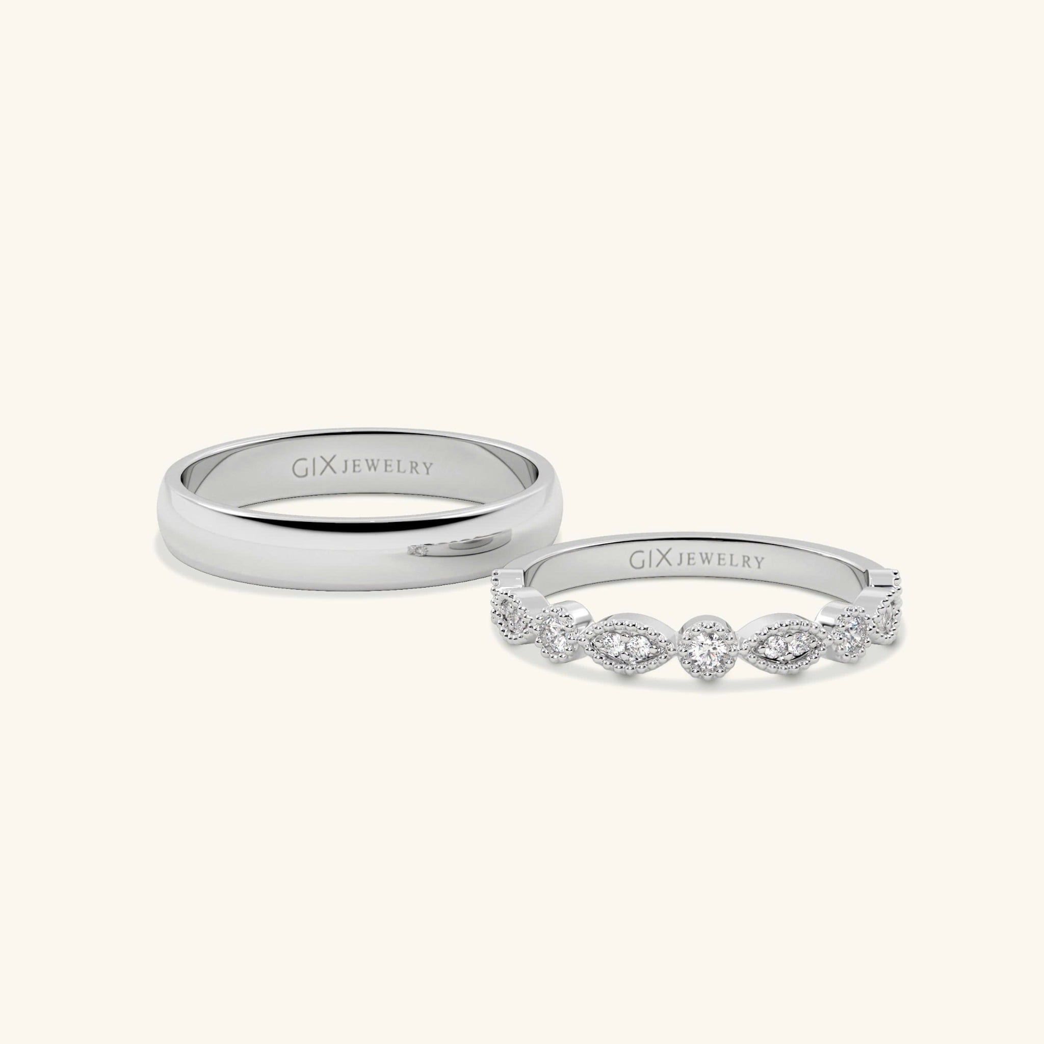  Nhẫn cưới vàng 14k thiết kế riêng - GCR25050187 | Gix Jewel 