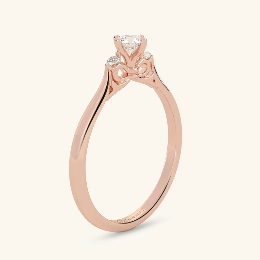  Nhẫn cầu hôn vàng 10k Amour Fine | Gix Jewel 