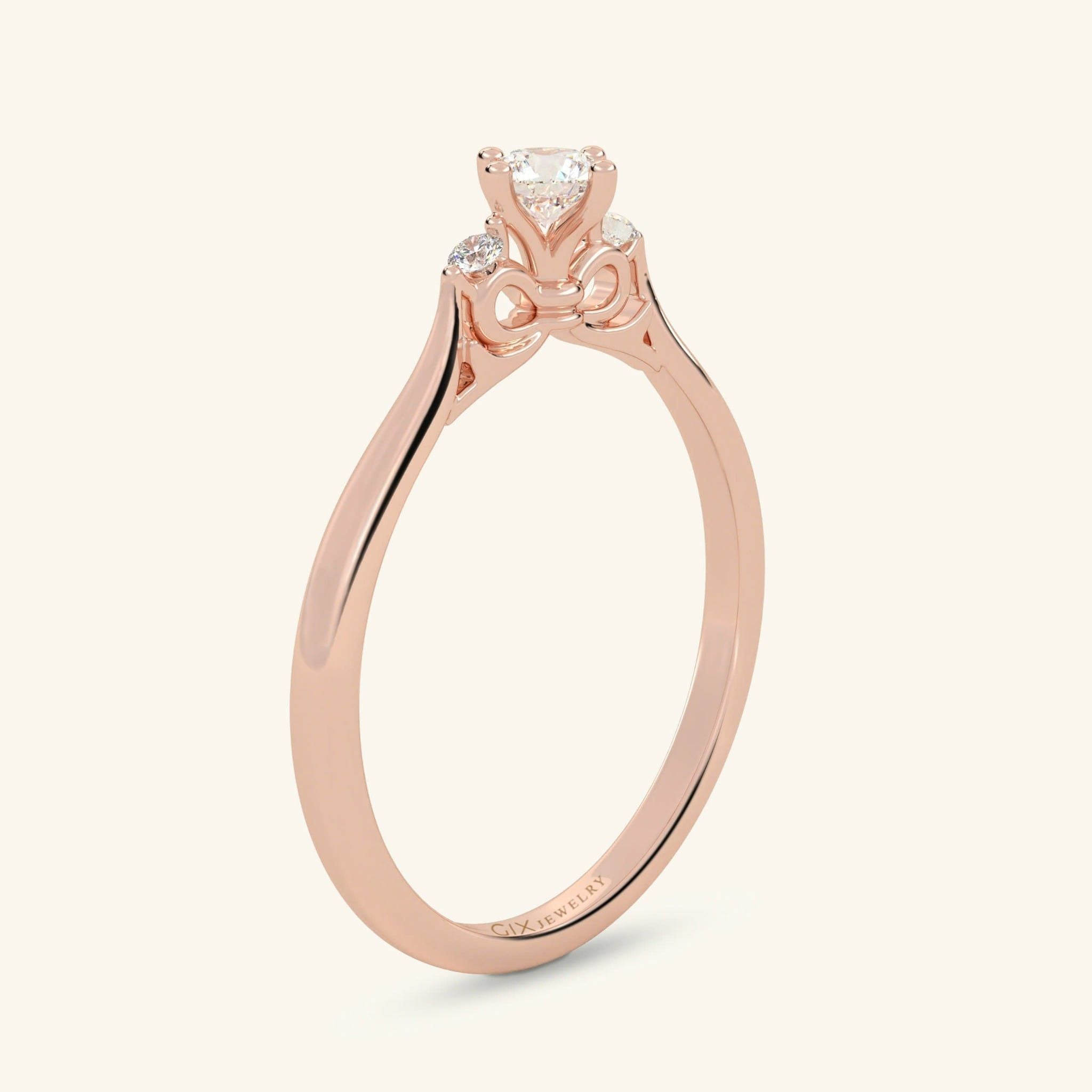  Nhẫn cầu hôn vàng 10k Amour Fine | Gix Jewel 