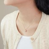  [CÓ SẴN] Dây chuyền bướm đính Moissanite vàng vàng 14k | Gix Jewel 