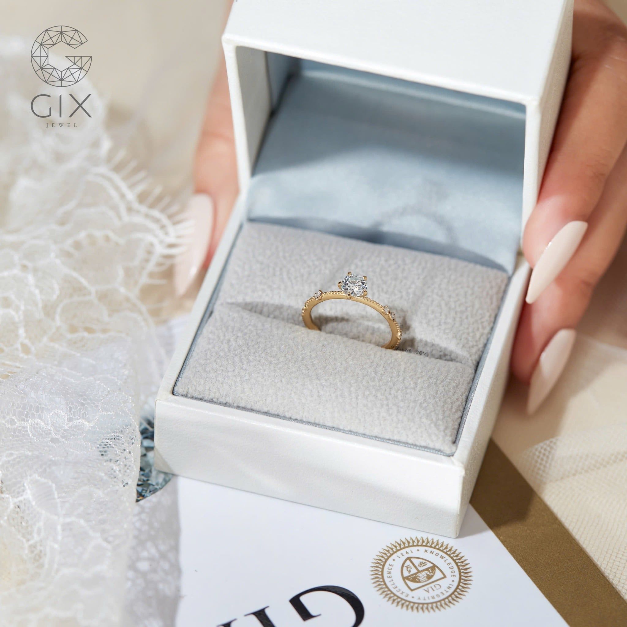 Nhẫn cầu hôn vàng 14k Twilight | Gix Jewel 