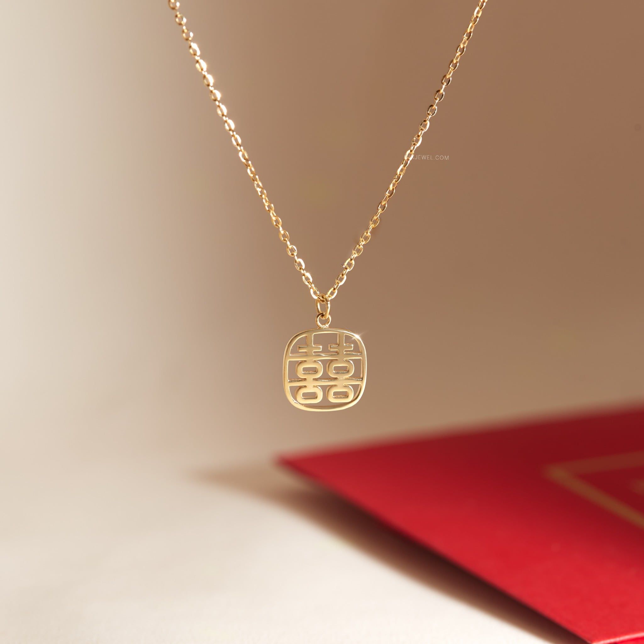  Dây chuyền chữ Hỷ vàng tây đẹp sợi mảnh | Gix Jewel 