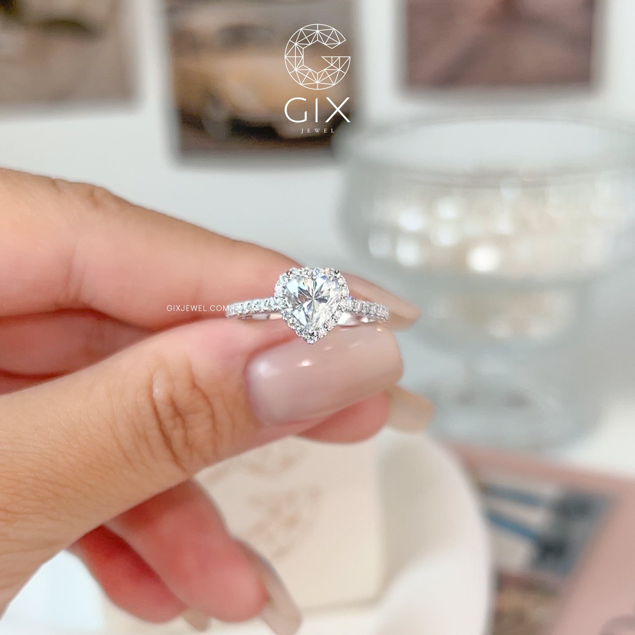  Nhẫn cầu hôn bạc Celestial Heart | Gix Jewel 