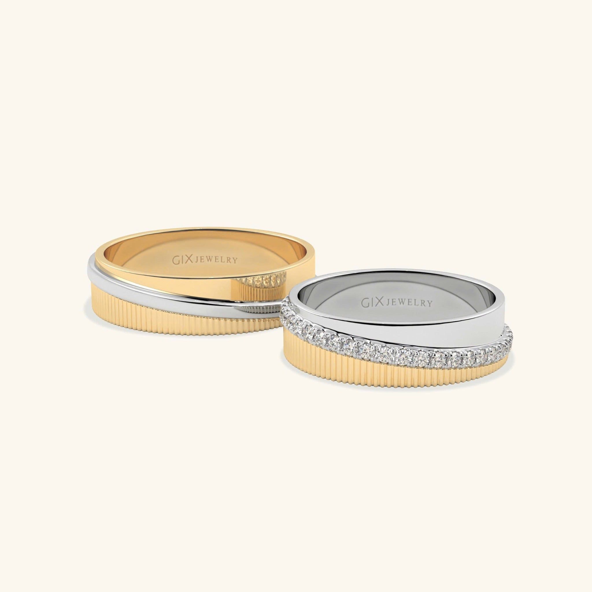  Nhẫn cưới vàng 18k thiết kế riêng - GCR25050233 | Gix Jewel 