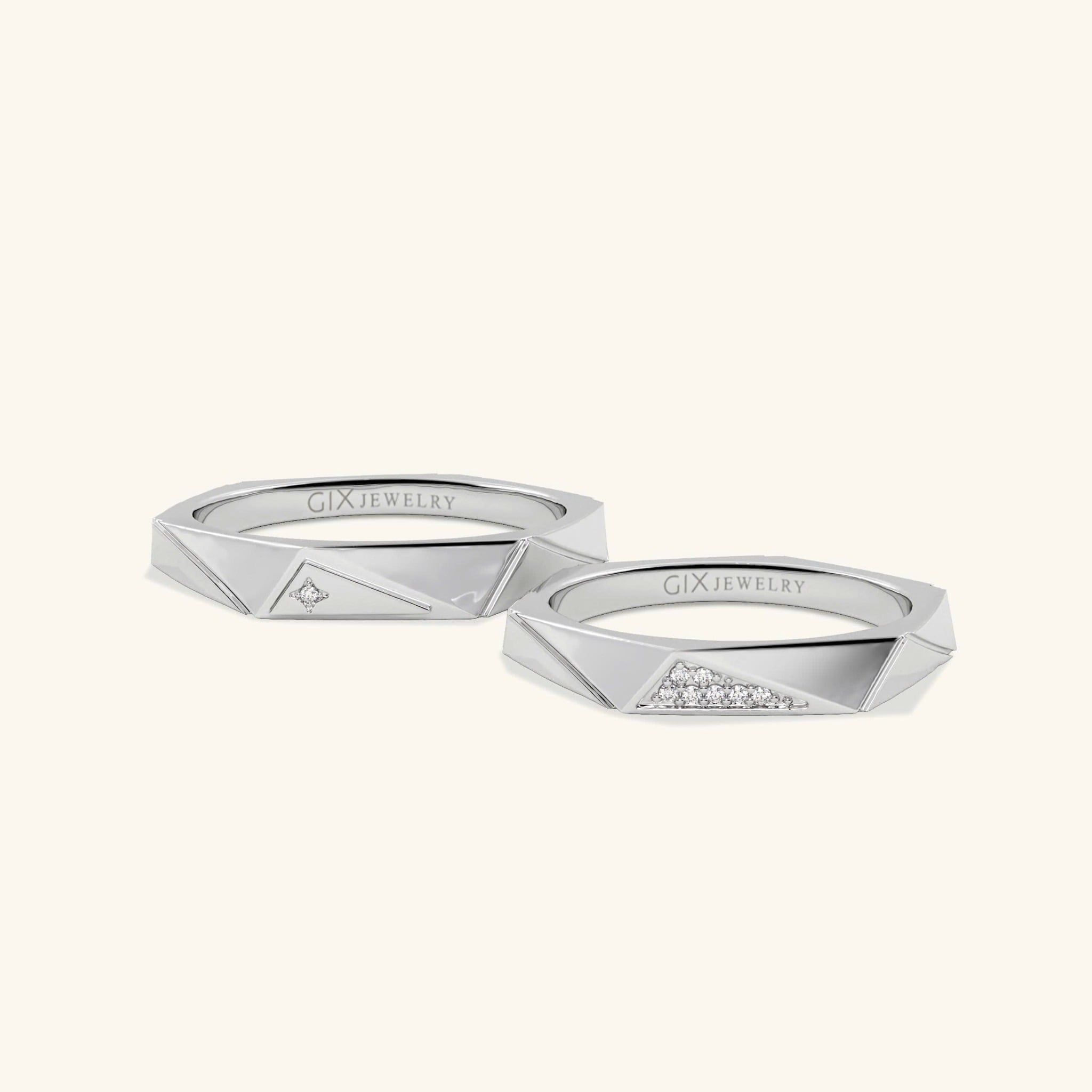  Nhẫn cưới cặp bạc thiết kế riêng - GCR25050173 | Gix Jewel 