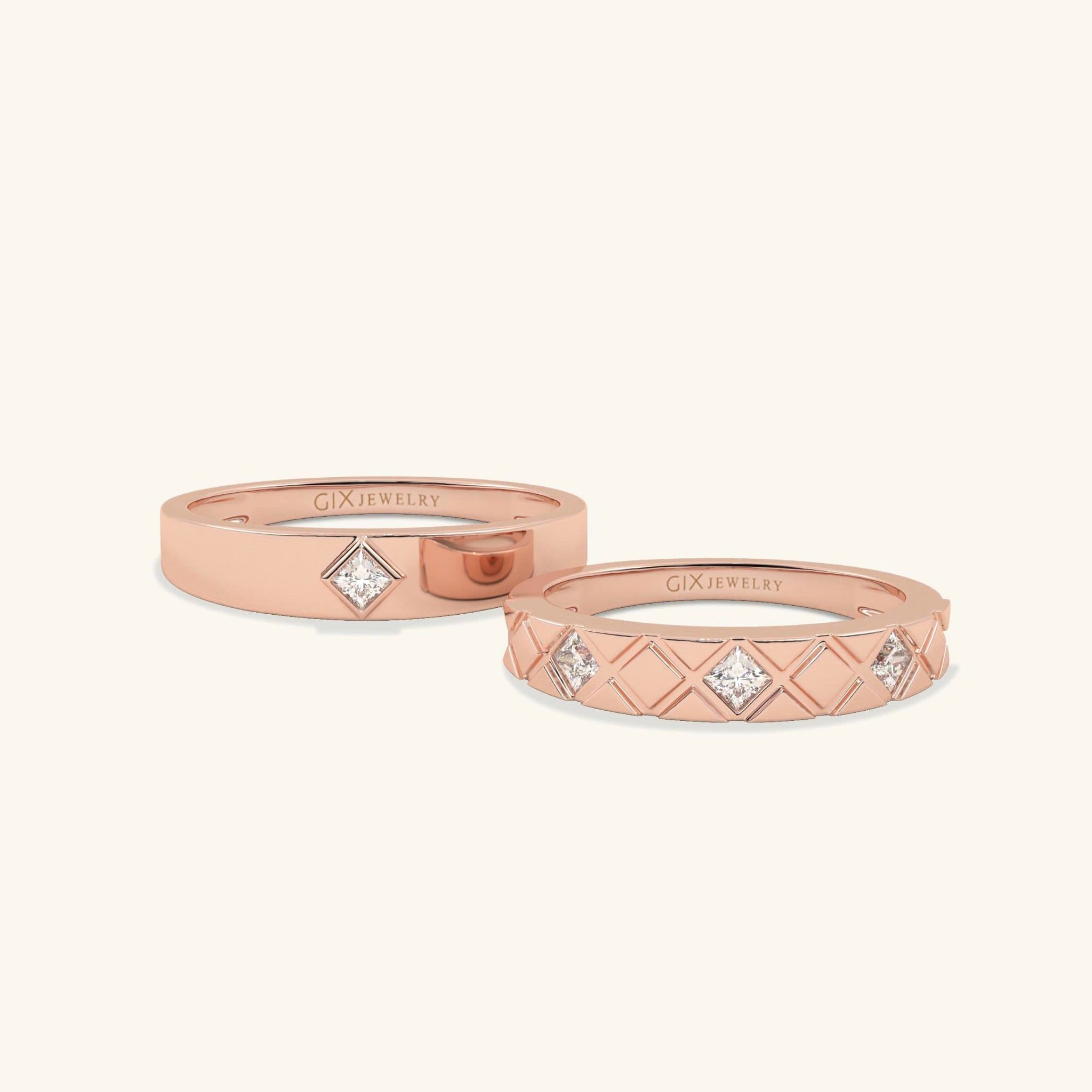  Nhẫn cưới vàng 18k thiết kế riêng - GCR25050168 | Gix Jewel 