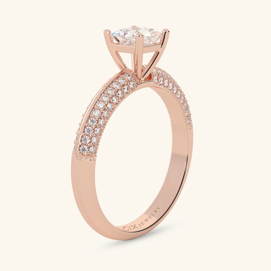Nhẫn cầu hôn vàng 10k Glass Bold | Gix Jewel