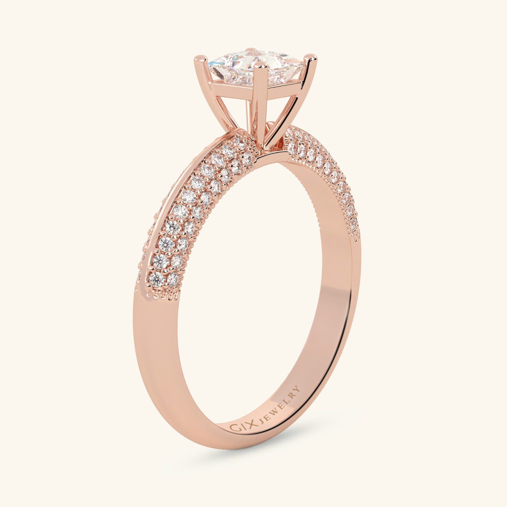  Nhẫn cầu hôn vàng 18k Glass Bold | Gix Jewel 