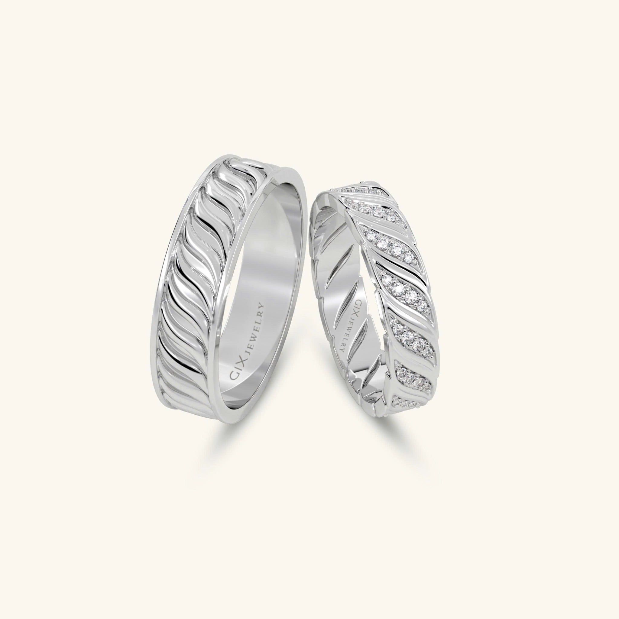  Nhẫn cưới vàng 18k thiết kế riêng - GCR25050213 | Gix Jewel 