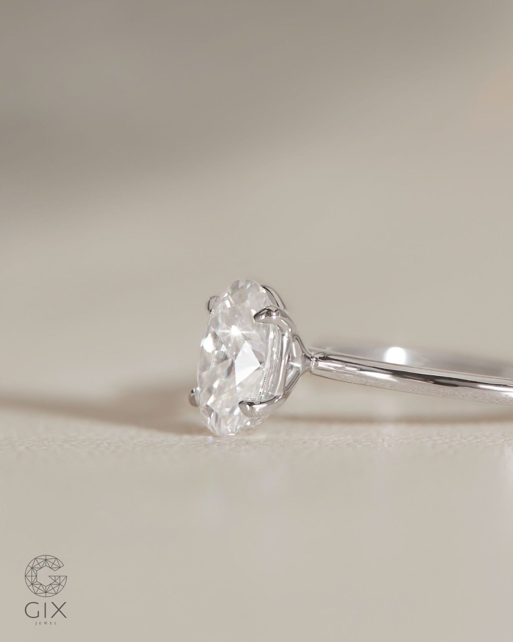  Nhẫn cầu hôn bạc True Curve | Gix Jewel 