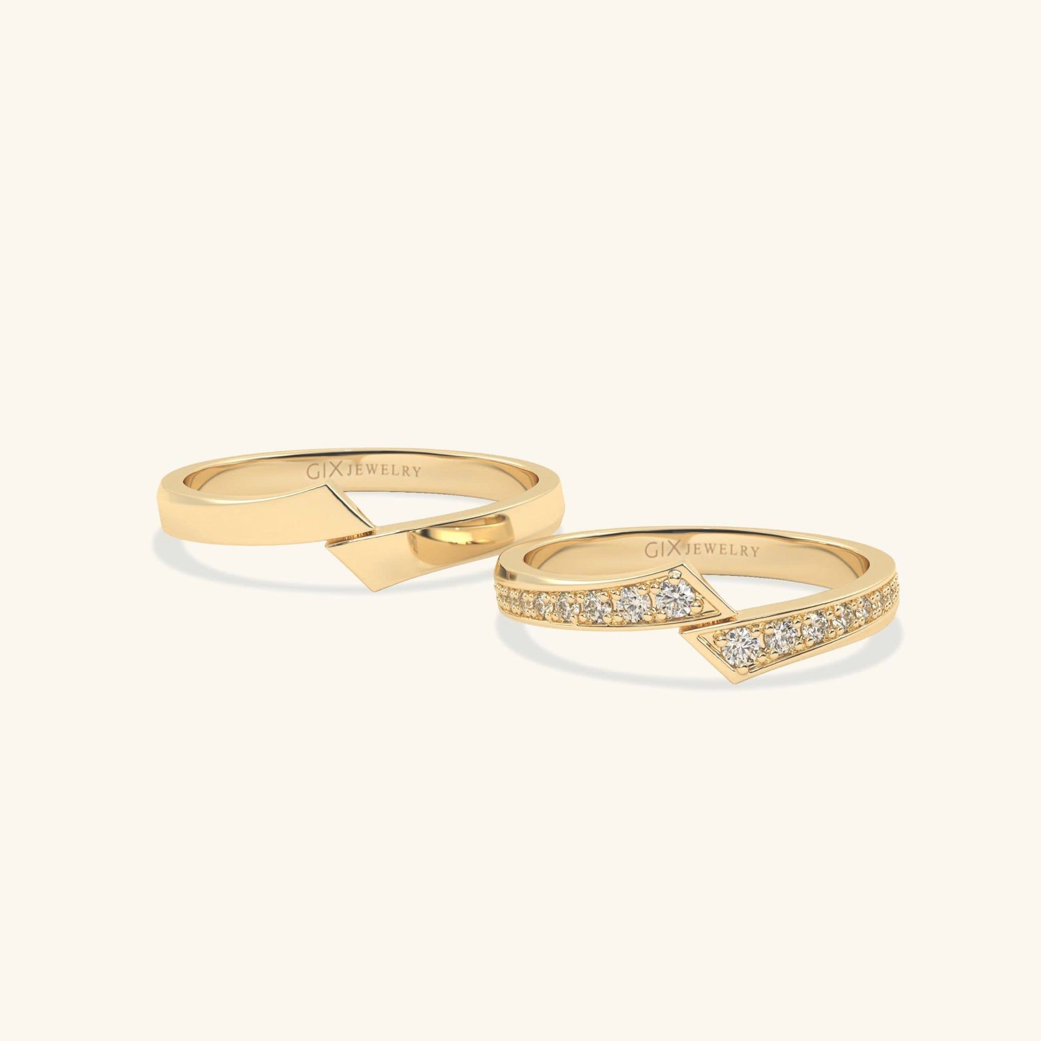  Nhẫn cưới vàng 14k thiết kế riêng - GCR25050225 | Gix Jewel 
