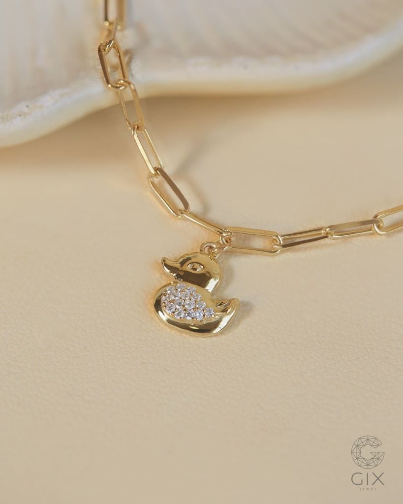  Vòng tay mắc xích vàng tây & bạc 925  gắn charm theo yêu cầu | Gix Jewel 
