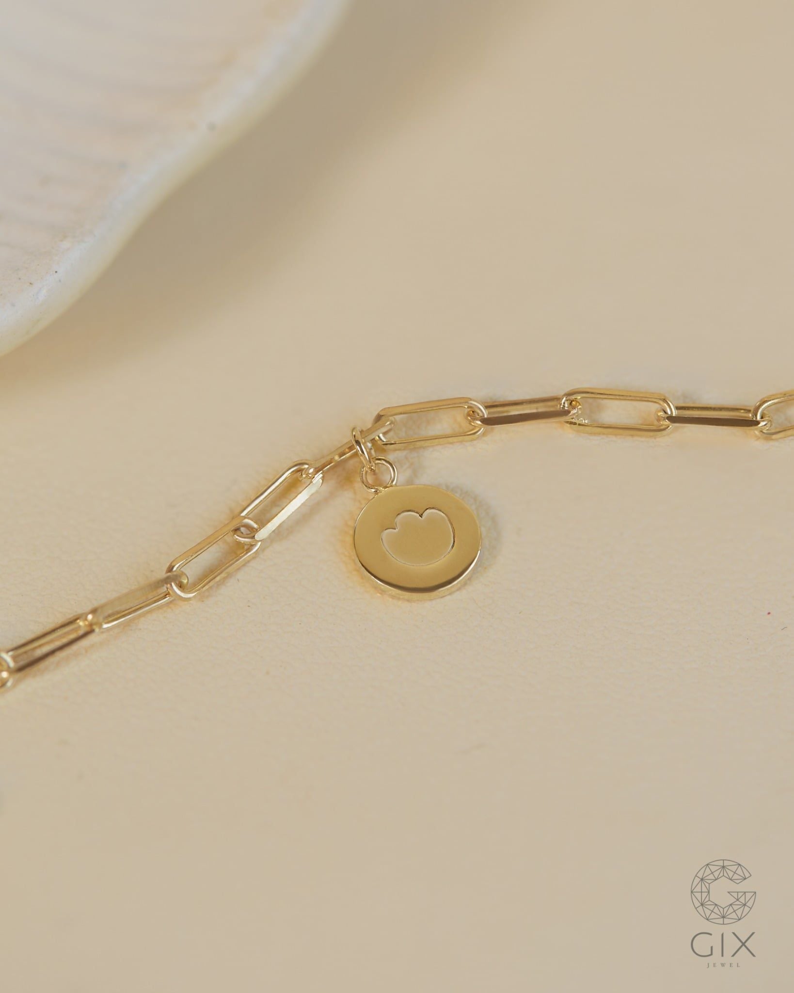  Vòng tay mắc xích vàng tây & bạc 925  gắn charm theo yêu cầu | Gix Jewel 