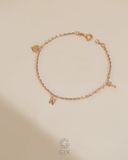  Lắc tay chữ cái theo yêu cầu sợi chữ cong mảnh vàng tây & bạc 925 | Gix Jewel 