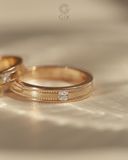  Nhẫn cưới vàng 14k thiết kế đính đá baguette - GCR25050220 | Gix Jewel 