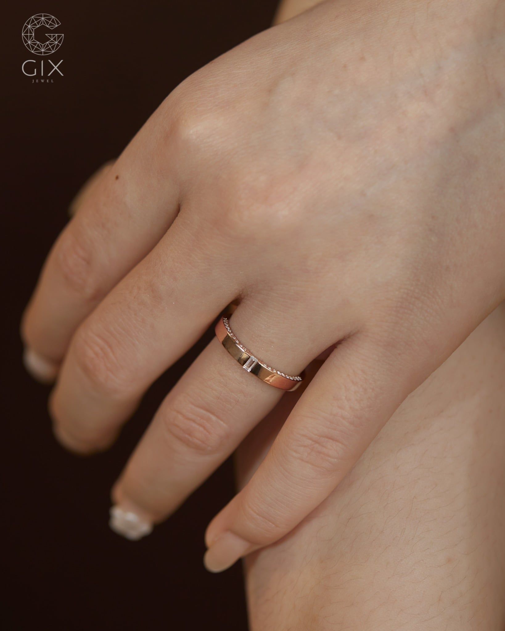  Nhẫn cưới vàng 14k thiết kế riêng - GCR25050181 | Gix Jewel 