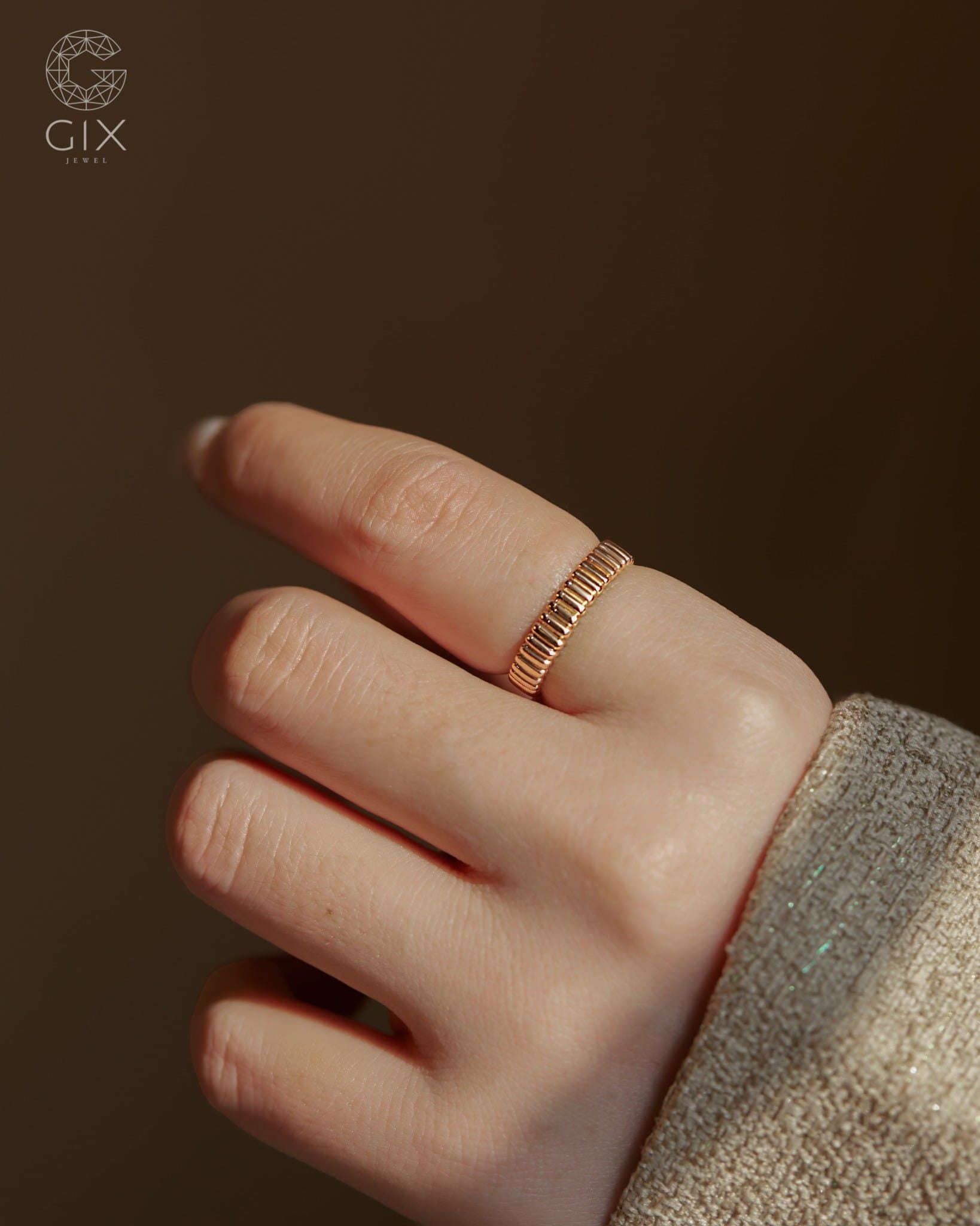  Nhẫn nữ bản to cá tính vàng tây 10k, 14k, 18k & bạc đẹp | Gix Jewel 