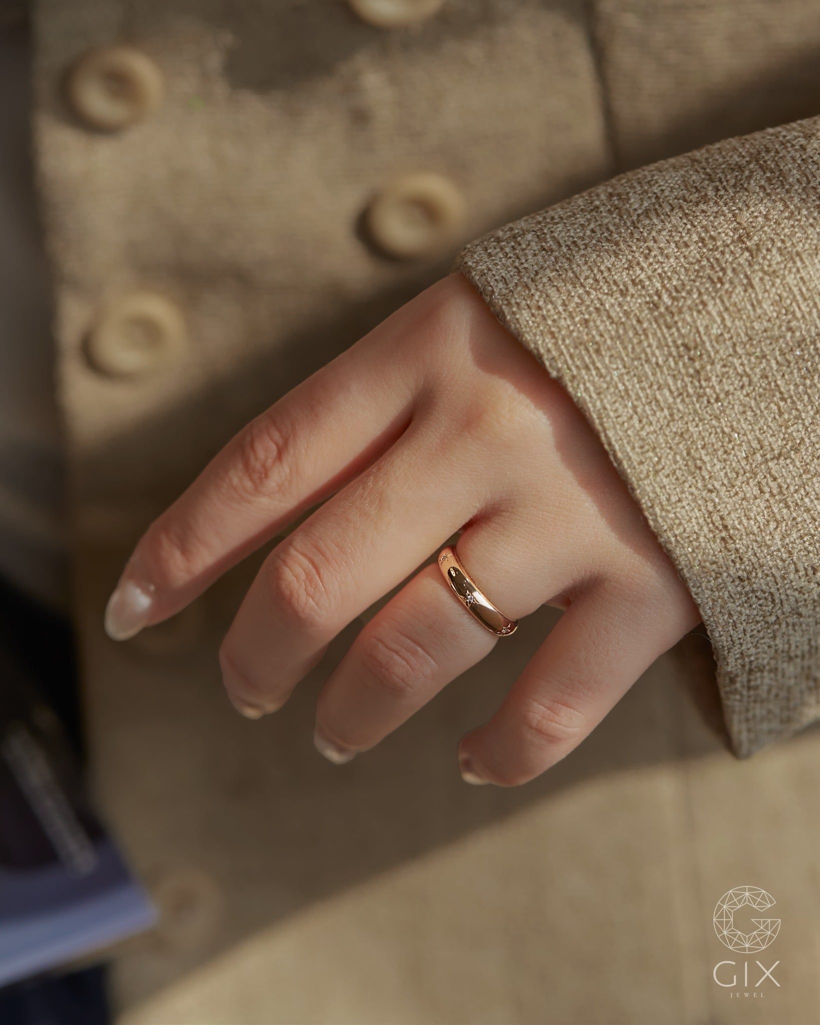  Nhẫn nữ cá tính vàng tây 10k, 14k, 18k & bạc đẹp bản to sang trọng | Gix Jewel 