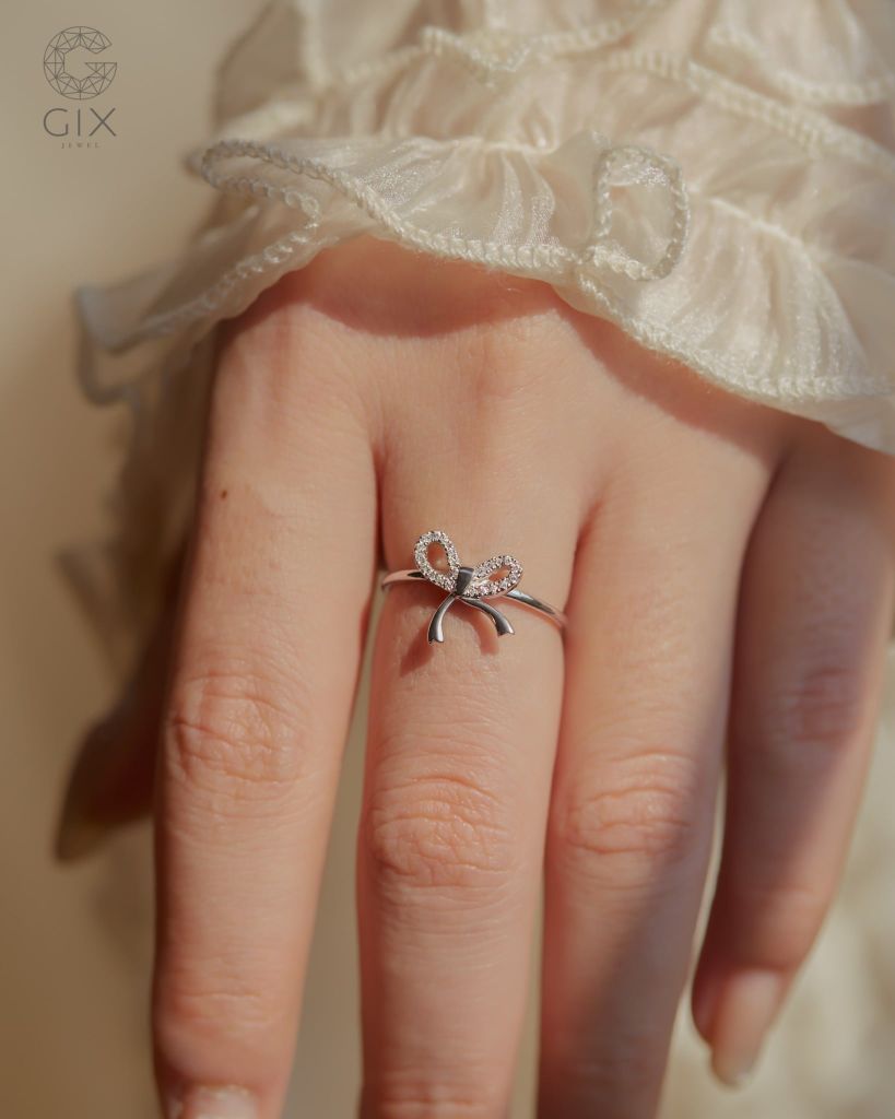  Nhẫn vàng nữ đẹp hình chiếc nơ xinh | Gix Jewel 