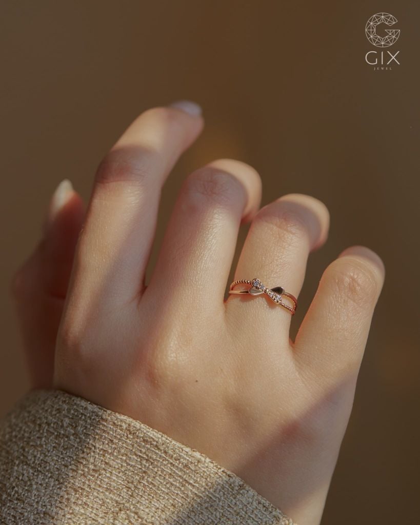  Nhẫn nơ cho nữ bạc & vàng 14k đẹp đính đá | Gix Jewel 