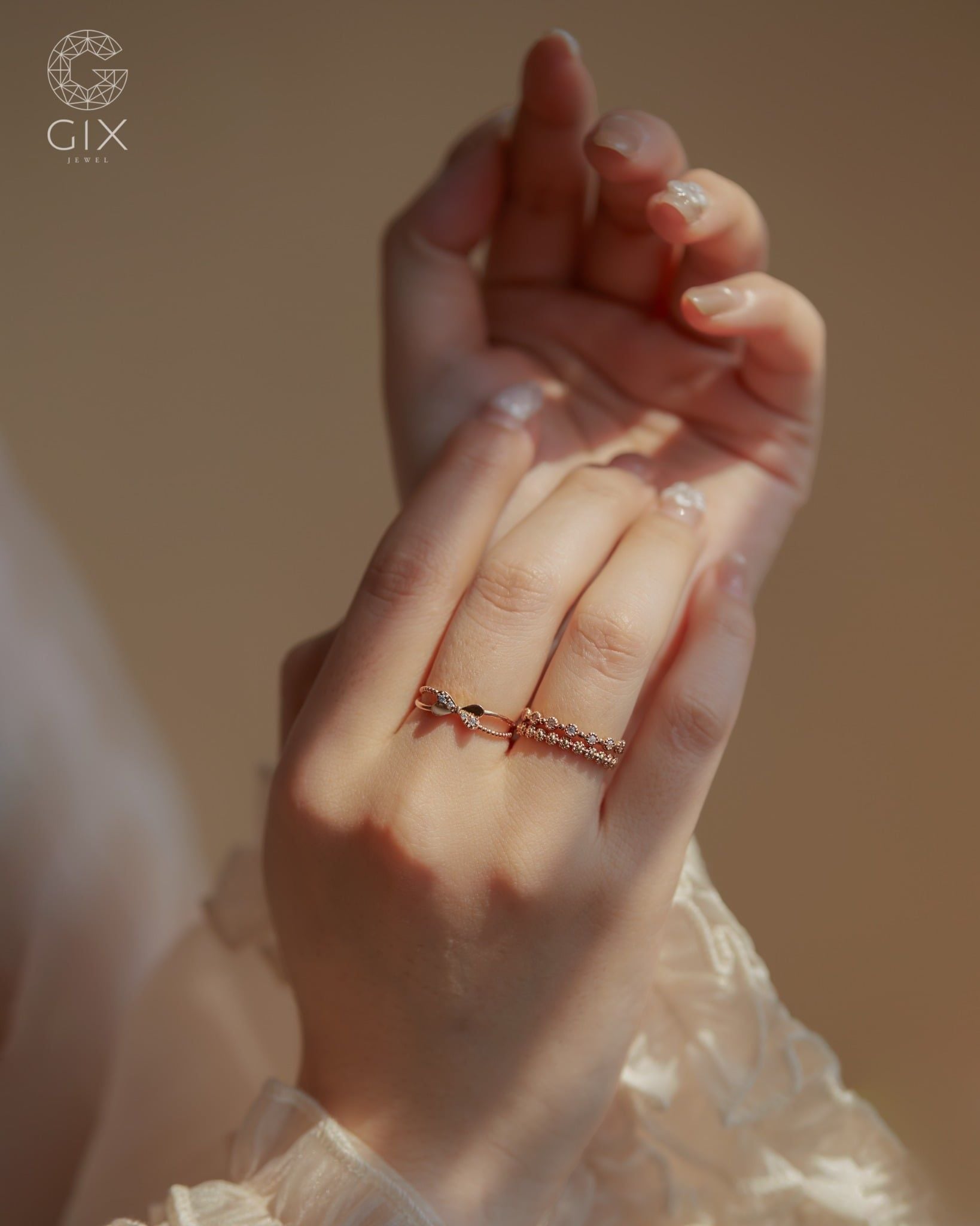  Nhẫn nơ cho nữ bạc & vàng 14k đẹp đính đá | Gix Jewel 