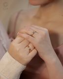  Nhẫn cưới vàng 18k thiết kế đính đá baguette - GCR25050220 | Gix Jewel 