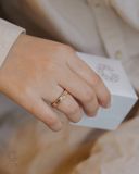  Nhẫn cưới vàng 18k thiết kế đính đá baguette - GCR25050220 | Gix Jewel 