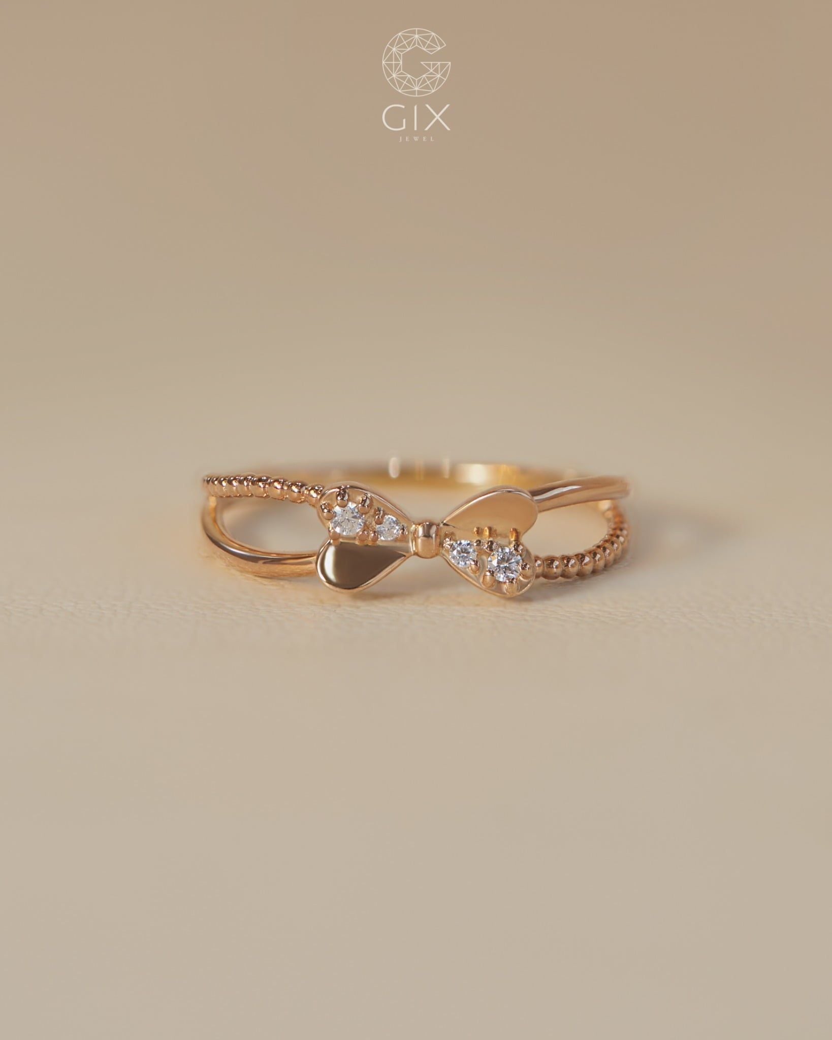  Nhẫn nơ cho nữ bạc & vàng 14k đẹp đính đá | Gix Jewel 