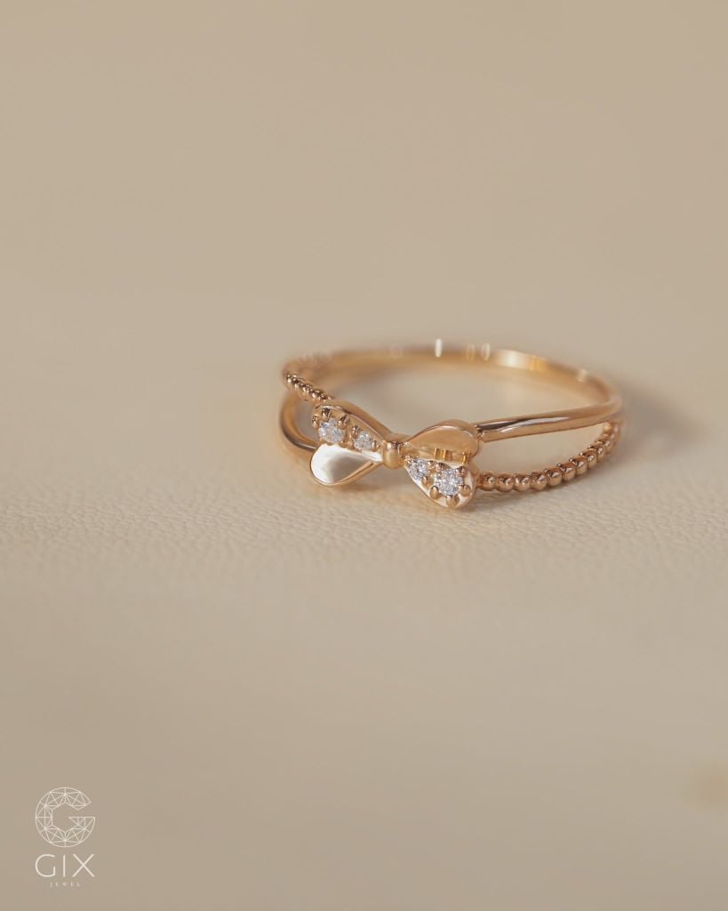  Nhẫn nơ cho nữ bạc & vàng 14k đẹp đính đá | Gix Jewel 