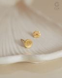  Bông tai khắc chữ theo tên cho nam nữ bạc 925 & vàng 10k, 14k, 18k | Gix Jewel 