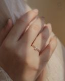  Nhẫn cầu hôn nữ vàng tây đẹp đính kim cương Moissanite Pear | Gixjewel 