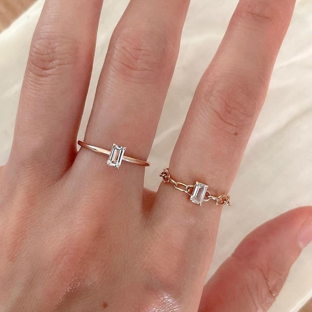  Nhẫn cầu hôn vàng 18k Framed Love | Gix Jewelry 