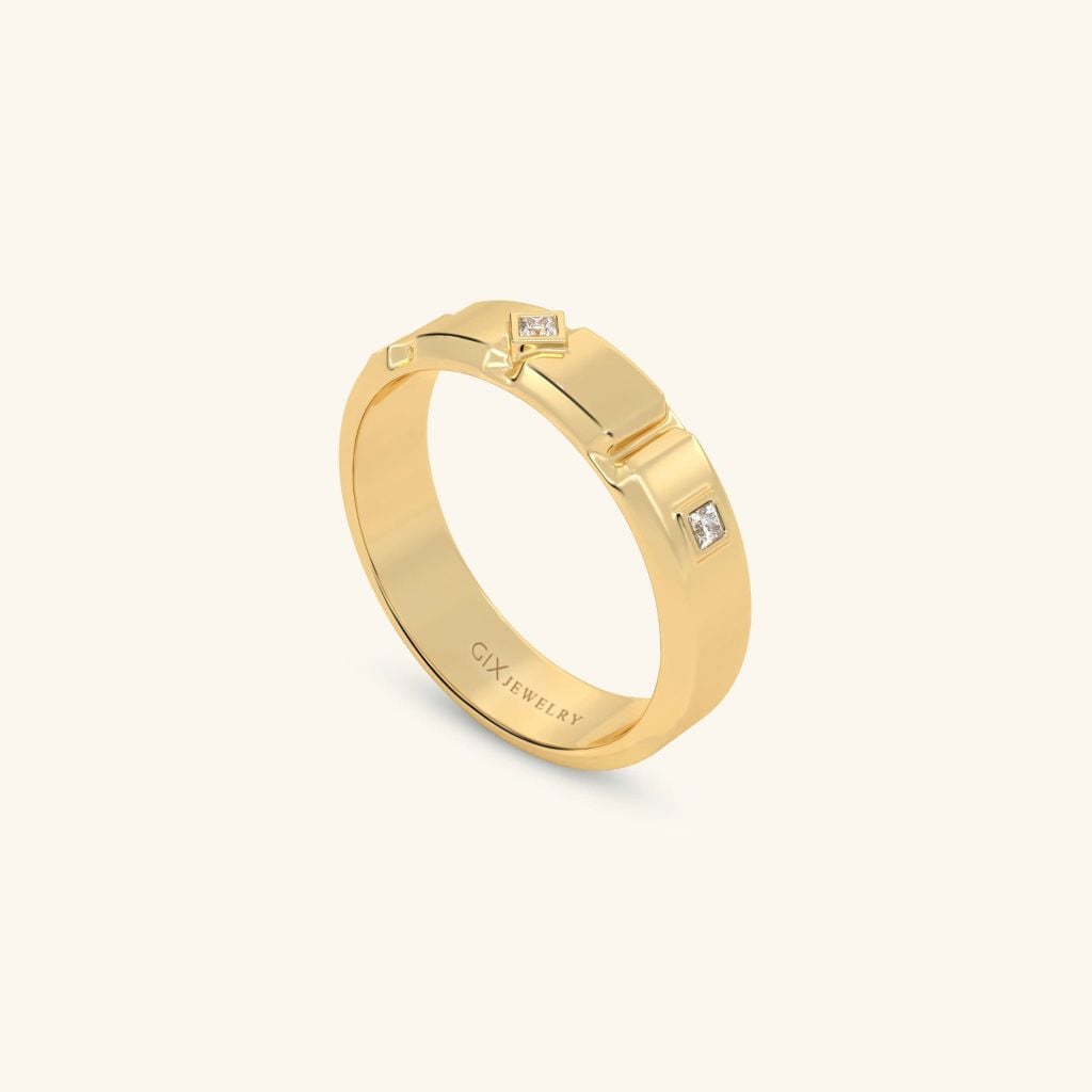 Nhẫn cưới vàng 18k thiết kế riêng - GCR25050289 | Gix Jewel