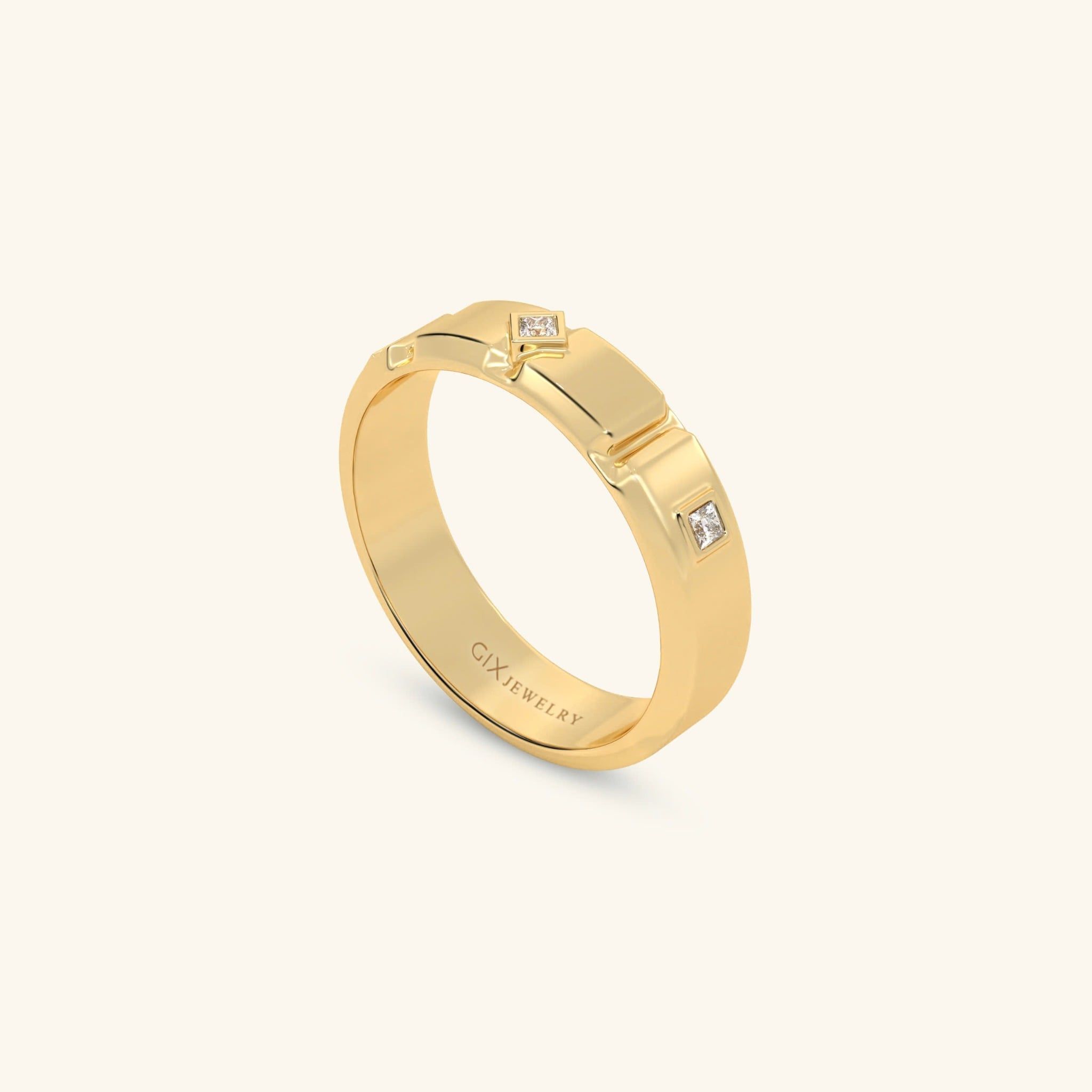  Nhẫn cưới vàng 10k thiết kế riêng - GCR25050289 | Gix Jewel 